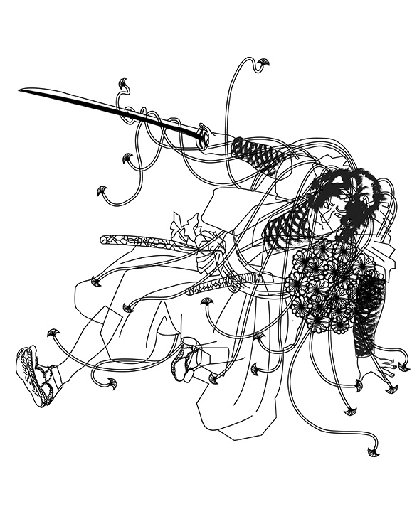武者絵線のみ
