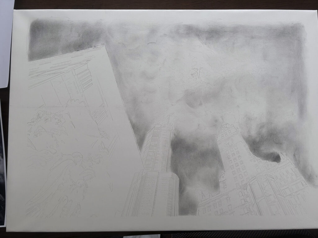 鉛筆画 描き始め