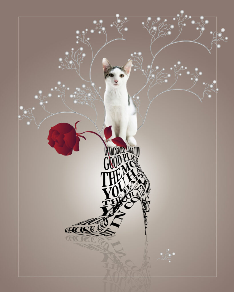 猫のメモリアルアートコラージュ